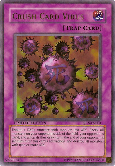crush card virus ultimate rare Yu-Gi-Oh yugioh KC01-JP053 Ultra MINT Japanese f and Trap Cards to defeat their opponents monsters and be the first to drop the others Life Points to 0. Crush Card Virus - Ultra