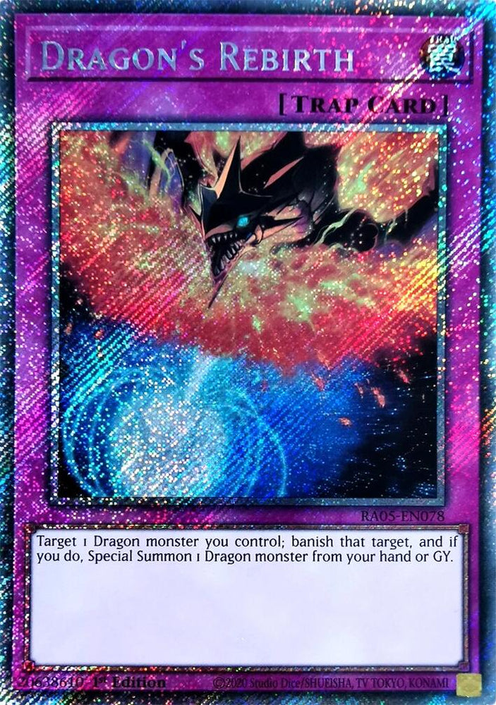 Dragon's Rebirth (Platinum Secret Rare) [RA05-EN078] Platinum Secret Rare