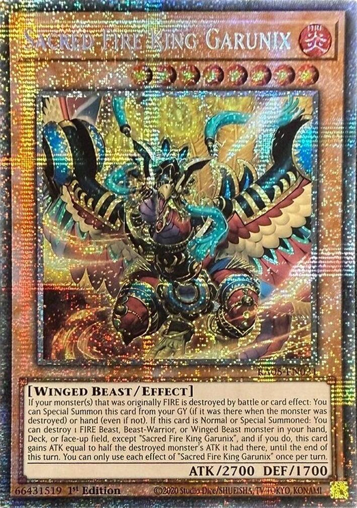 Sacred Fire King Garunix (Starlight Rare) [RA05-EN031] Starlight Rare