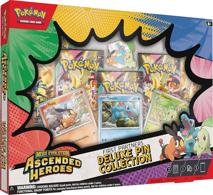 Pokemon Mega Evolution Ascended Heroes First Partners Pin Set