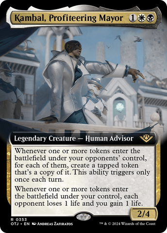 Kambal, Profiteering Mayor (Extended Art) [Outlaws of Thunder Junction]