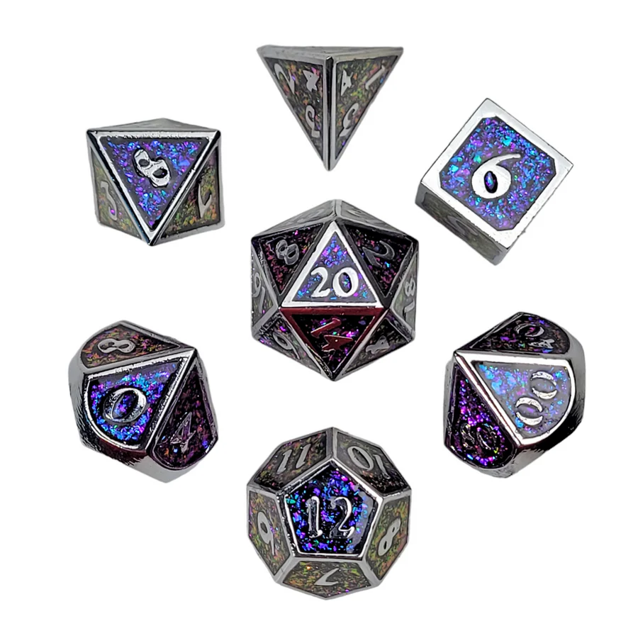 Mini Holodeck 2 Metal RPG Dice Set
