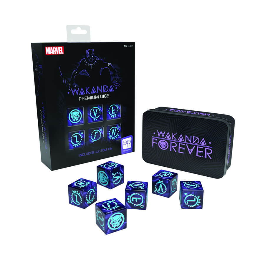 MARVEL BLACK PANTHER PREMIUM D6 DICE SET (6CT)