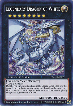 dragon xyz monsters Legendary Dragon of White [WSUP-EN051] Secret Rare